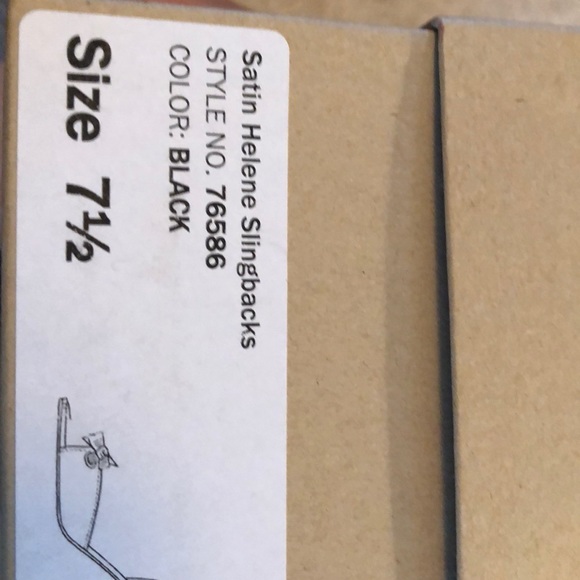 J.Crew black Satin sling backs - Picture 5 of 5